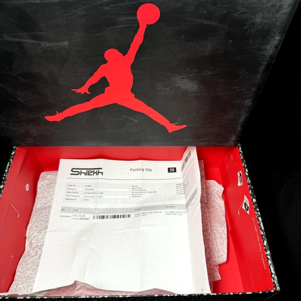 Jordan White and Gray Sneakers - Picture 9 of 9